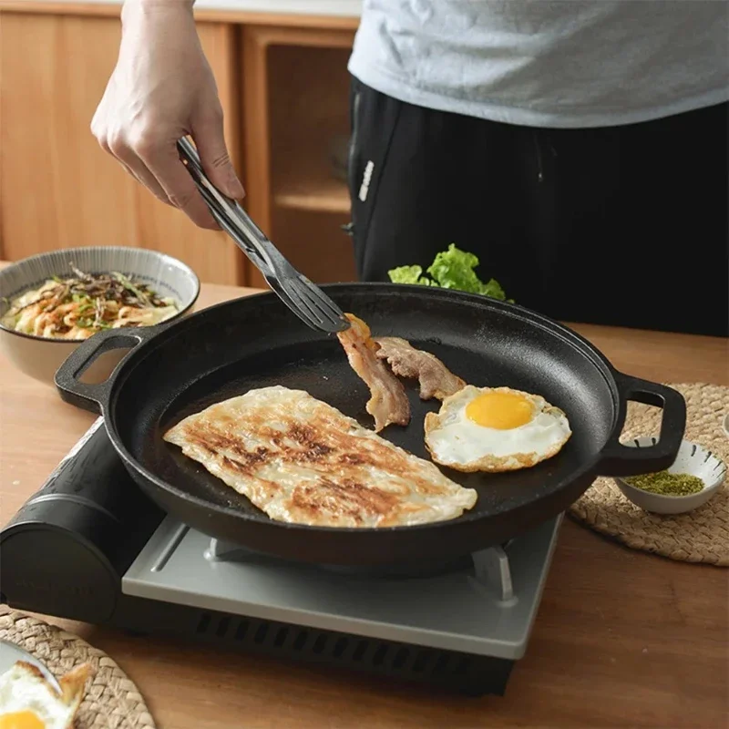 1PC鋳鉄製フライパン、焦げ付き防止＆防錆。 IH、ガスコン - Cast Iron Skillet のレビューと価格