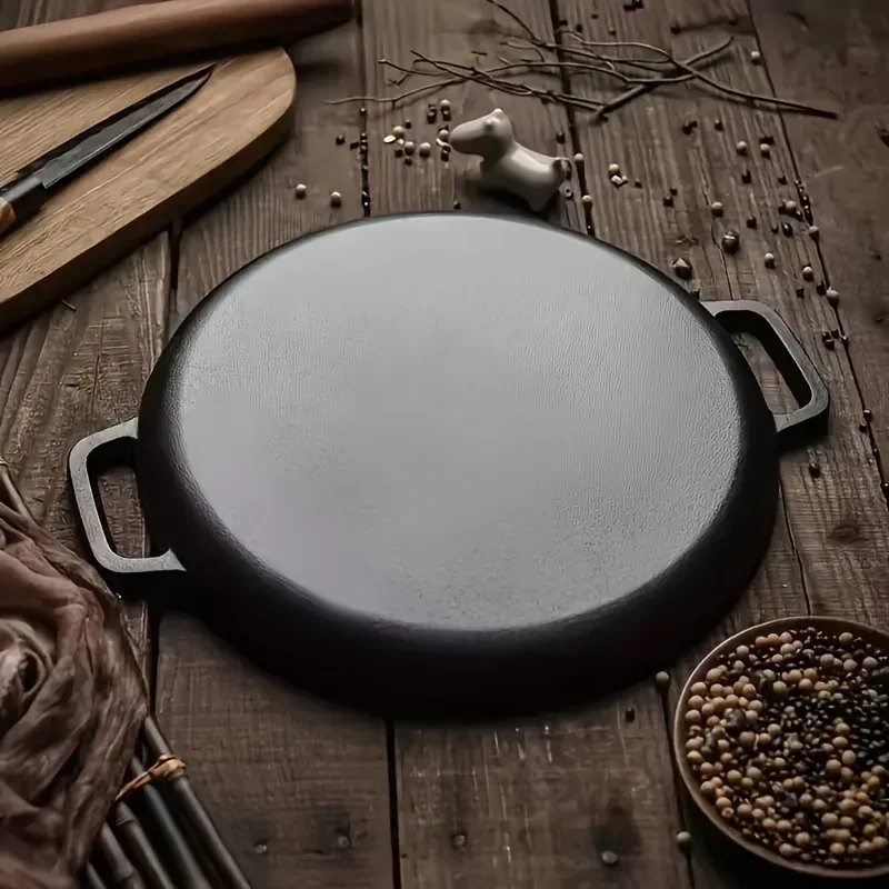 1PC鋳鉄製フライパン、焦げ付き防止＆防錆。 IH、ガスコン - Cast Iron Skillet のレビューと価格
