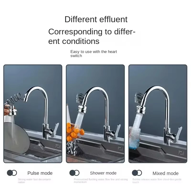 新しい3モードシンク蛇口360度回転フィルター延長チューブシ - Kitchen Gadgets Everyone Needs のレビューと価格