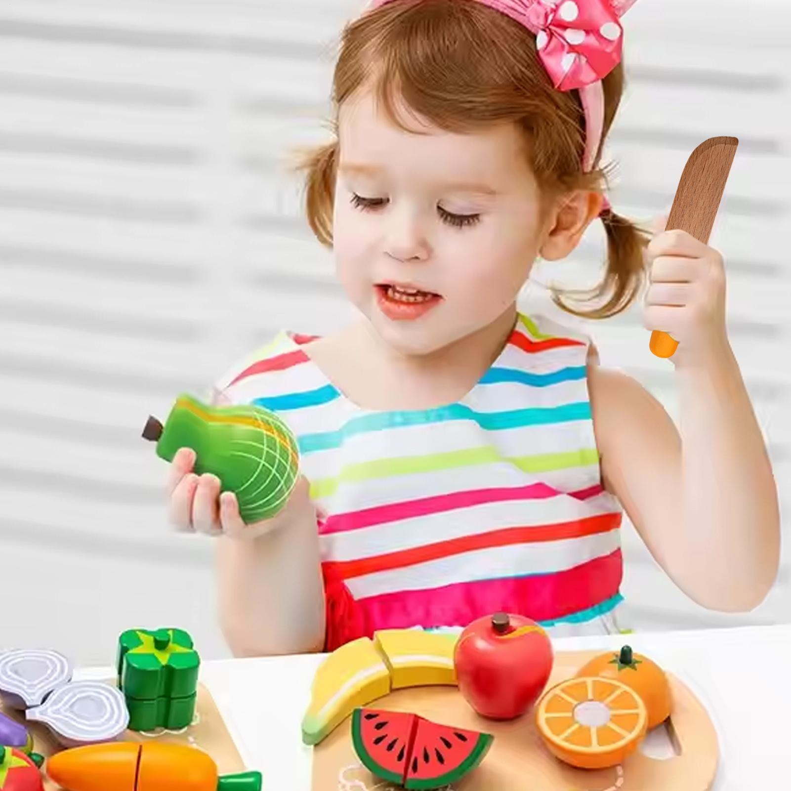 幼児カッター調理おもちゃ子供木製カッター早期学習ゲーム男の子 - Kitchen Gadgets And Toys のレビューと価格