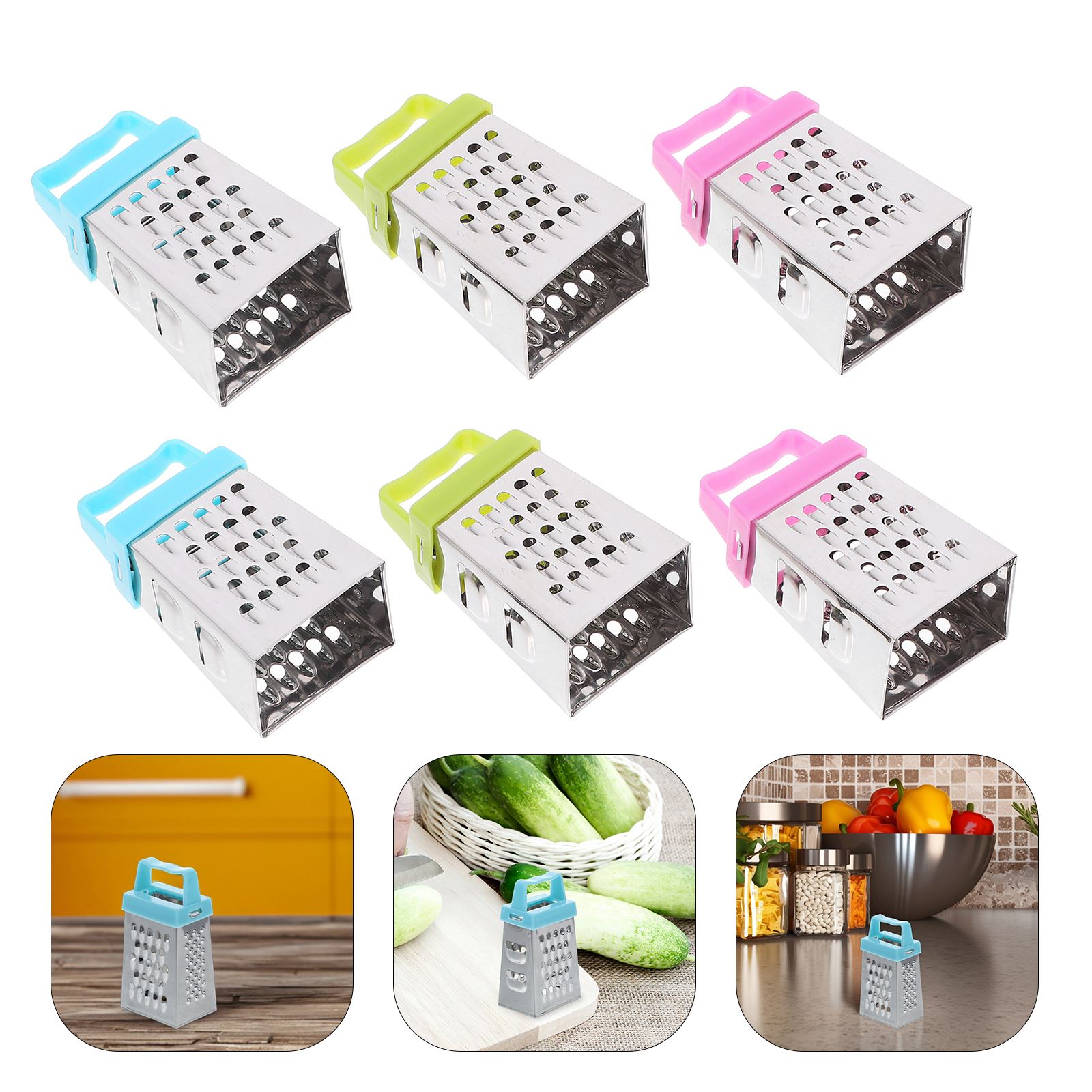 6 個ミニおろし金ボックスチーズおろし金ニンニク生姜おろし金 - Cheese Grater Box のレビューと価格