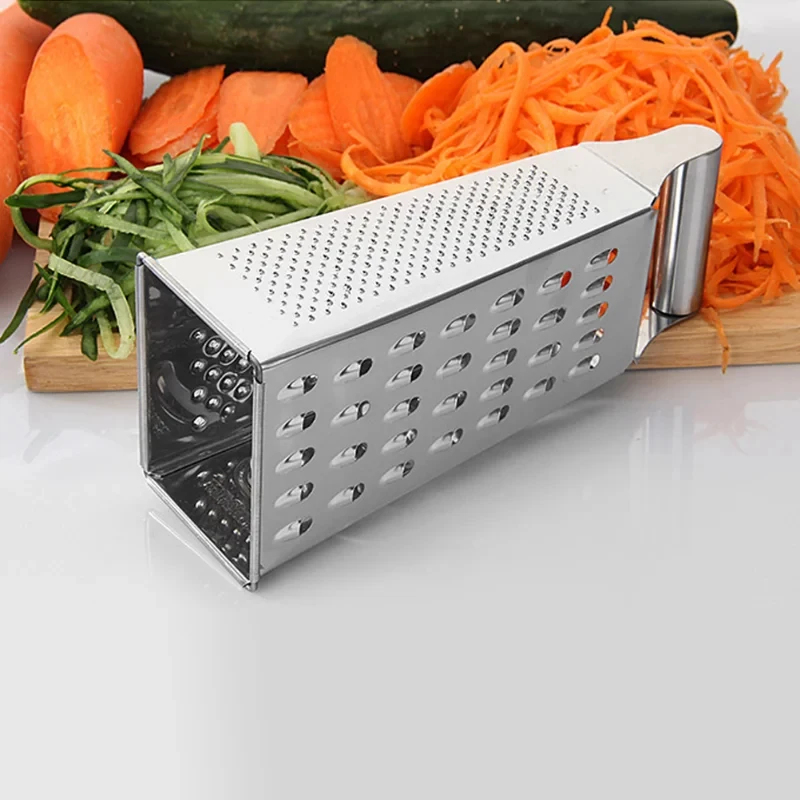 ステンレス製4面刃家庭用ボックスグレーター容器多目的野菜カッ - Cheese Grater Box のレビューと価格