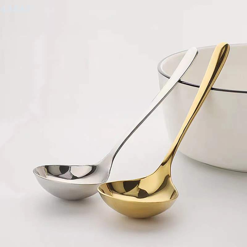 ステンレス製の金色の大きな丸いヘッドの長い柄のスプーン、キッ - Kitchen Gadgets Popular のレビューと価格