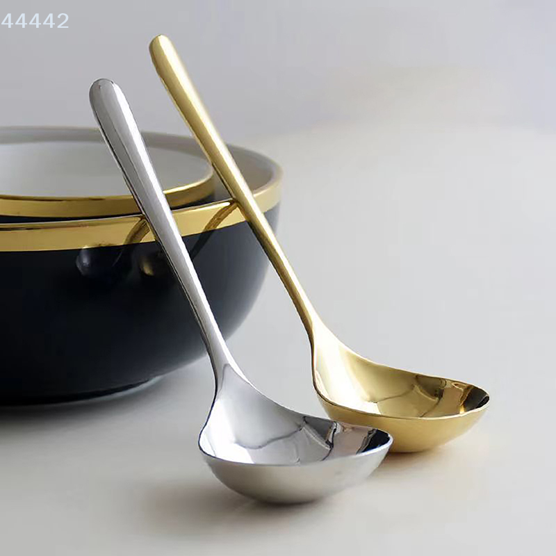 ステンレス製の金色の大きな丸いヘッドの長い柄のスプーン、キッ - Kitchen Gadgets Popular のレビューと価格