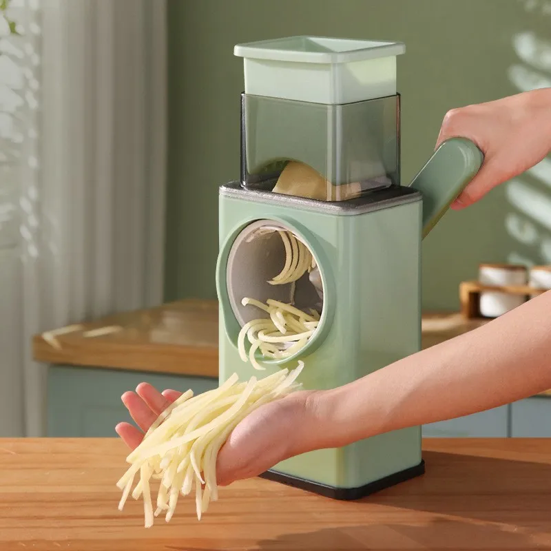 1個入り多目的手回し野菜スライサー、6枚のステンレス刃付き、 - Cheese Grater Box のレビューと価格