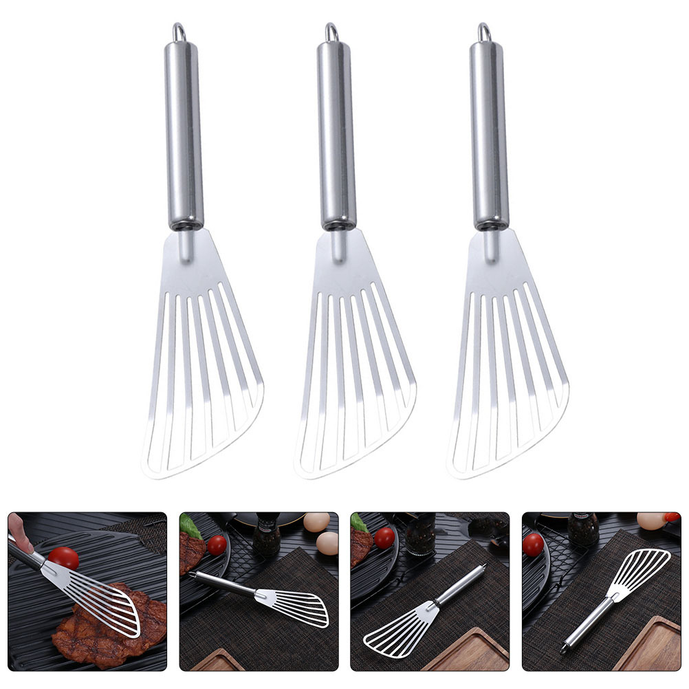 3 個ステンレス鋼スパチュラステーキフライ魚用スロット付きタ - Kitchen Gadgets And Utensils のレビューと価格