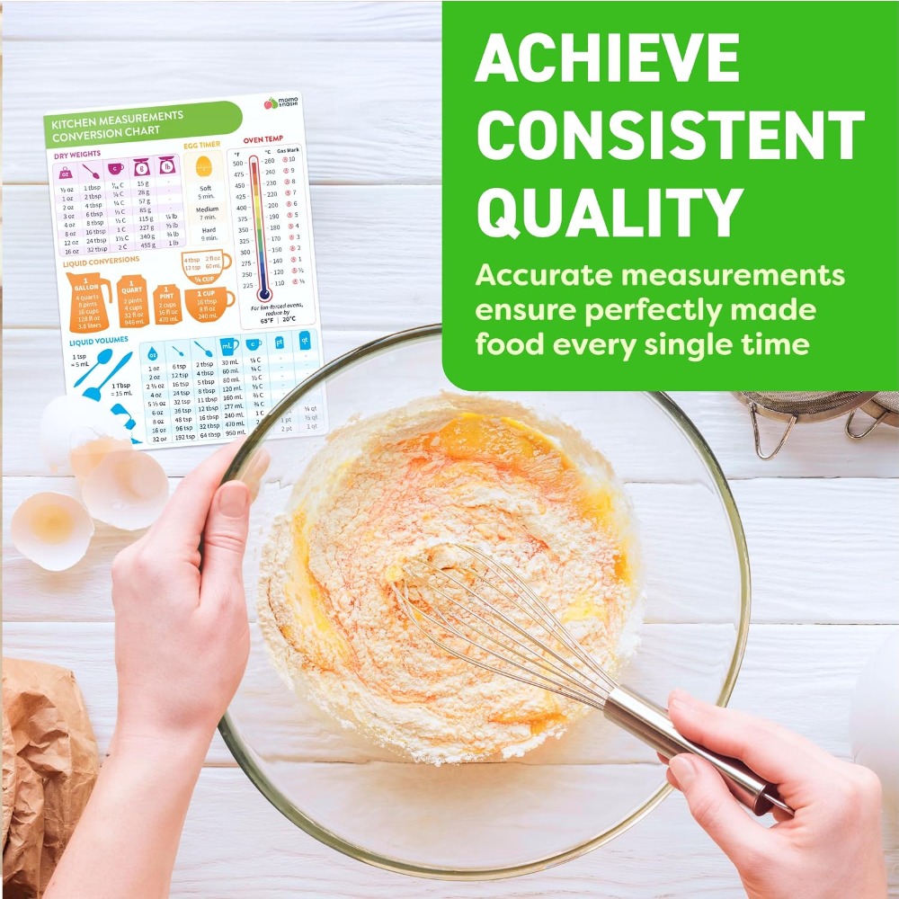 キッチン測定換算表マグネット ベーキング・クッキング用 6x - Kitchen Gadgets For Chefs のレビューと価格