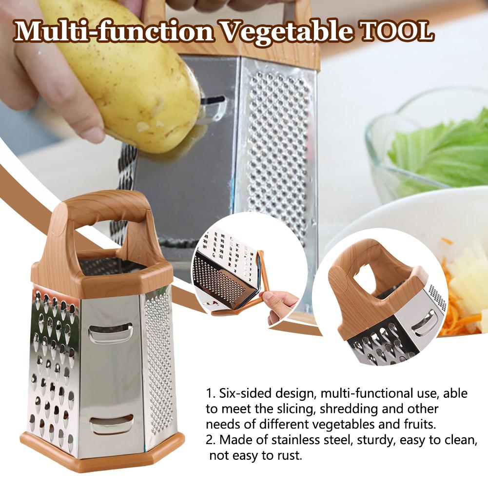 多機能野菜ボックスおろし金ステンレス鋼 6 サイドスライサー - Cheese Grater Box のレビューと価格
