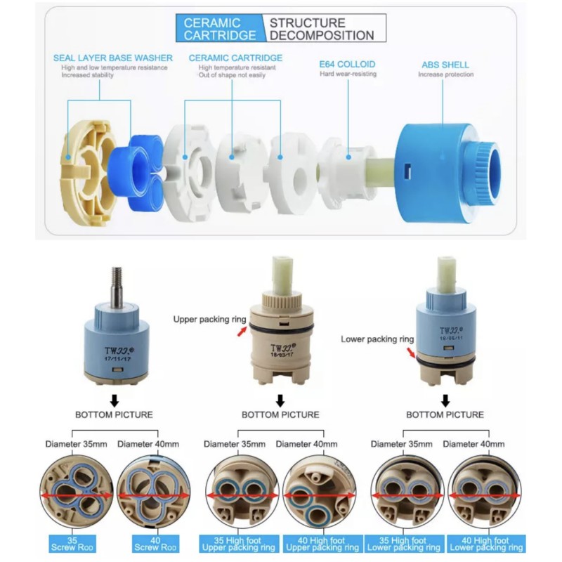 蛇口用混合スプールバルブ 25mm/35mm/40mm カー - Kitchen Gadgets Mixer のレビューと価格