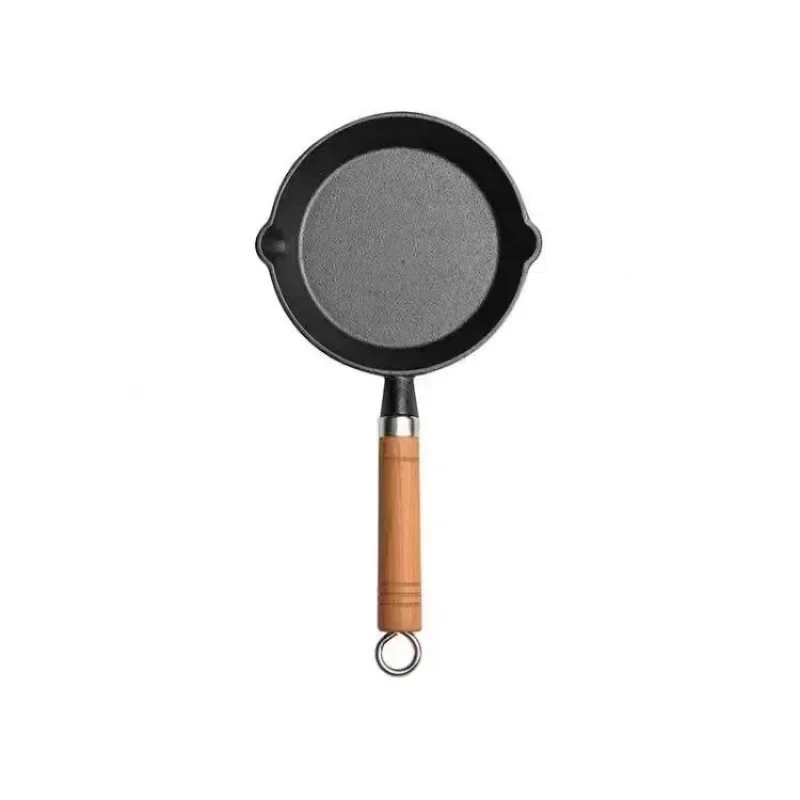 20cm 鋳鉄製フライパン 木製ハンドル付き – 無塗装プレ - Cast Iron Skillet のレビューと価格